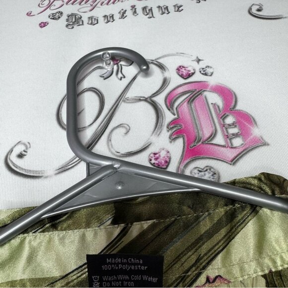 Mini pleats magic scarf top pleated floral green purple stretchy soft shiny luxe - Picture 4 of 11